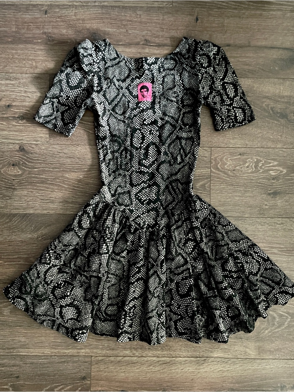 Betsey Johnson Snake Print Fit-and-Flare Dress - Picture 2 of 5